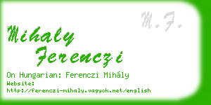 mihaly ferenczi business card