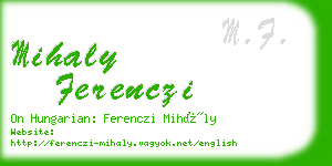 mihaly ferenczi business card